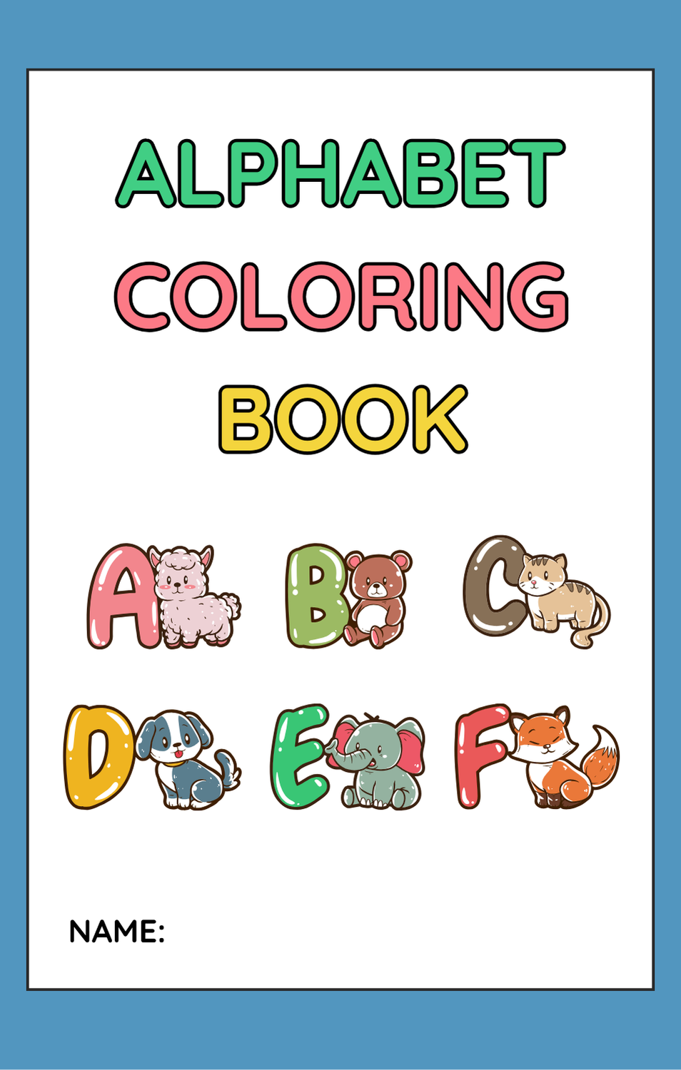 BOOK ALPHABET COLORING BOOK