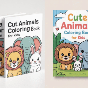 Cute Animals Coloring Book Design for Kids (KDP Ready)