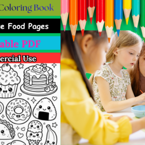 I will create kids food coloring book for amazon KDP
