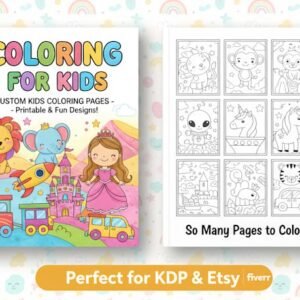 I Will Create Cute Kids Coloring Book and Printable Coloring Pages